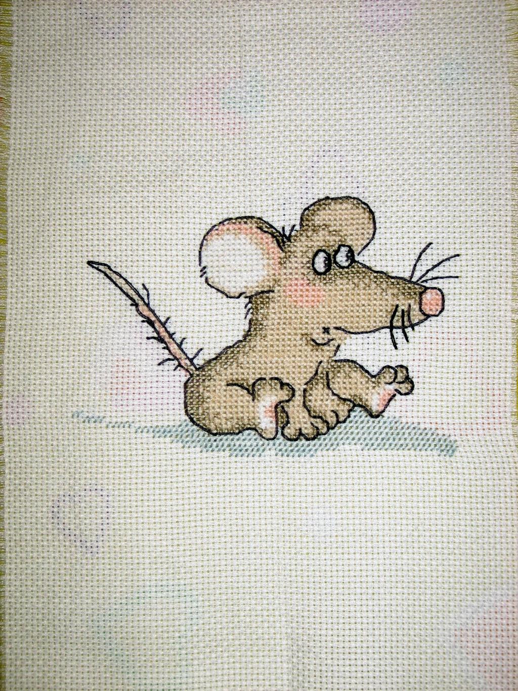 мыша. моя вышивка