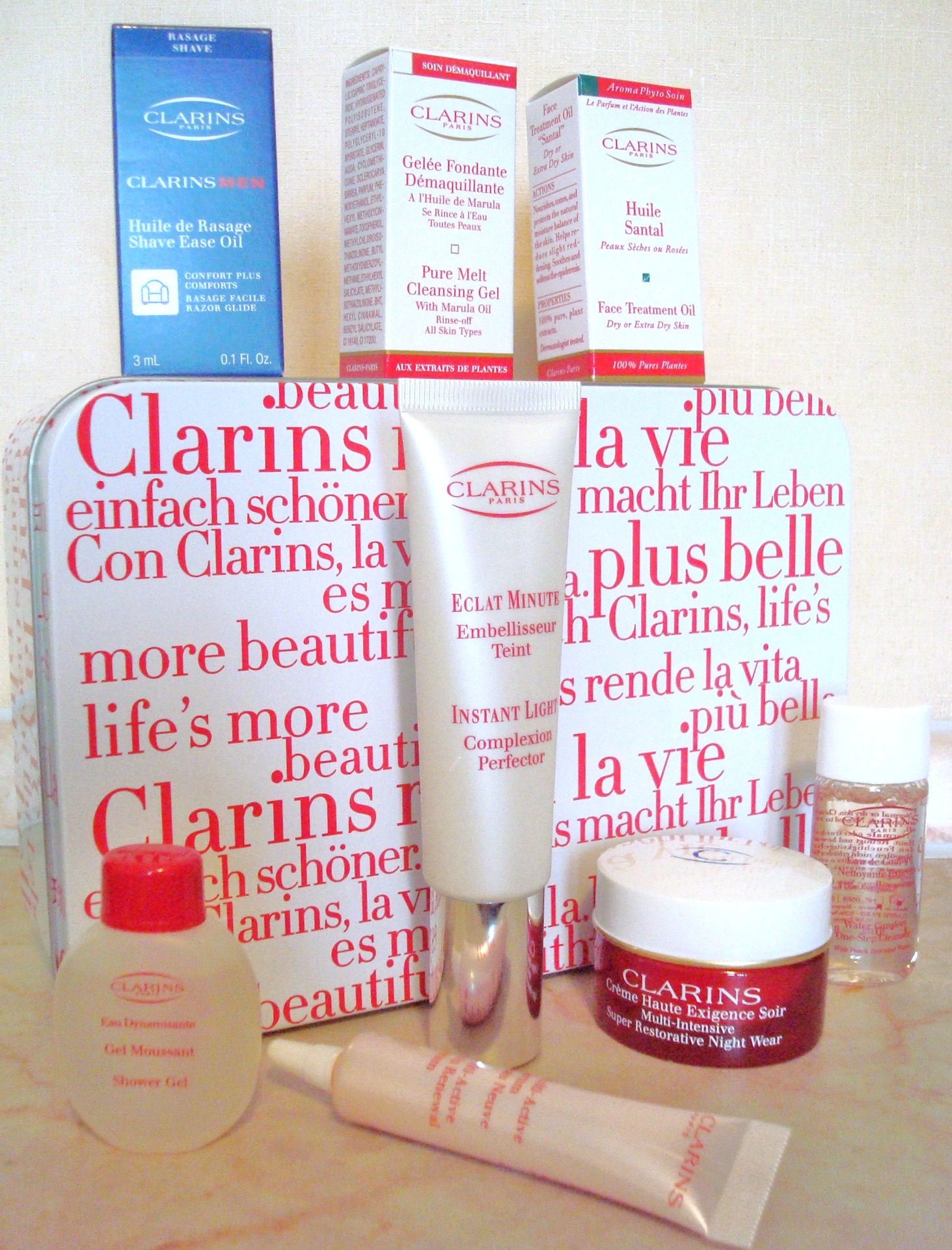 набор КЛАРАНС в жестяной банке. Наборы косметики... элитка