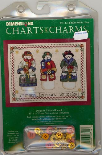 08514 Let It Snow While I Sew. Dimensions 1