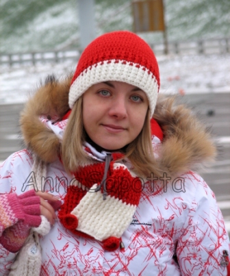 Шапка и шарф. Мои работы