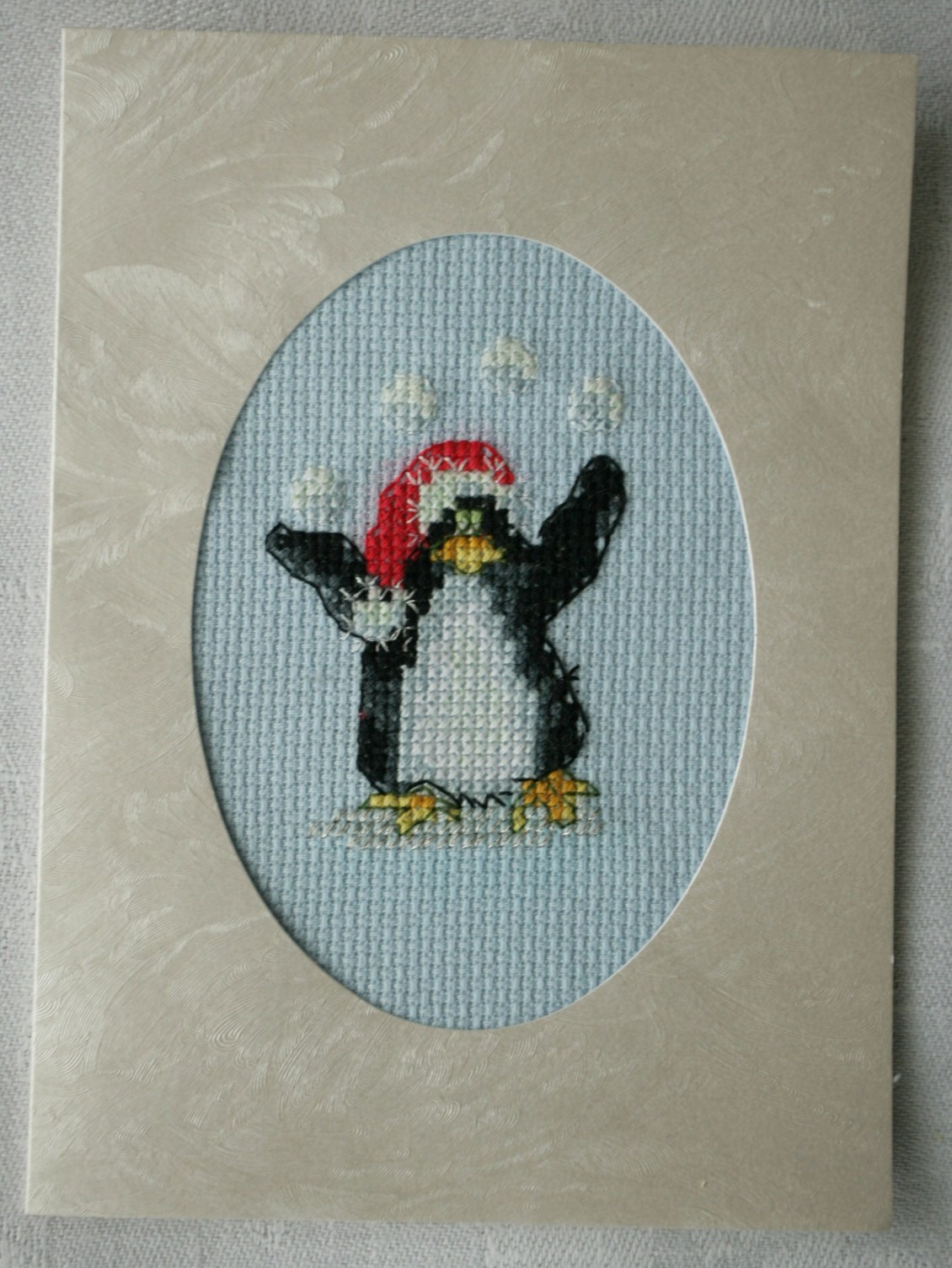 открытка с пингвиненком. новогоднее