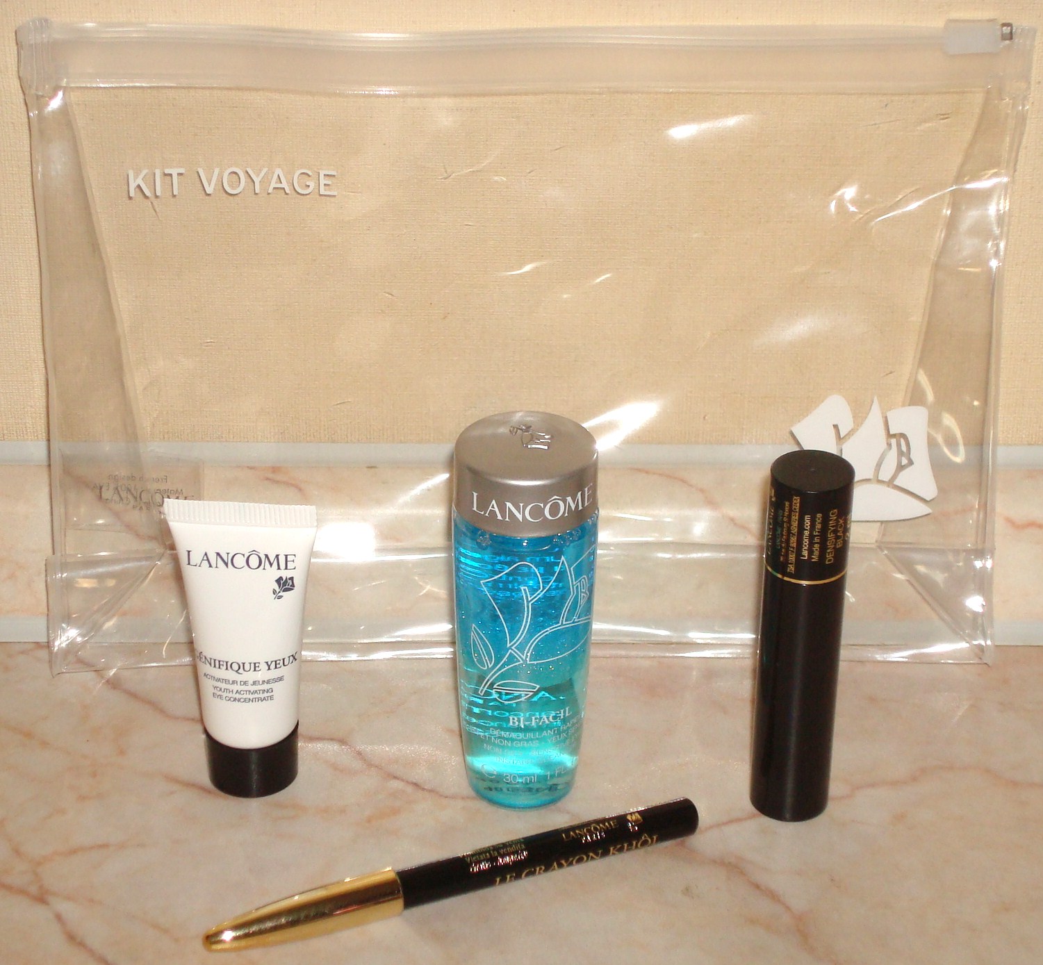 набор ЛАНКОМ прозрачный с карандашом. Наборы косметики... элитка