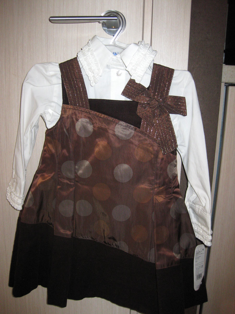 Войчик платье с нижней юбкой рост 92. Пристрой излишков детской одежды