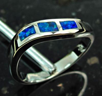 кольцо, размер 7. синий