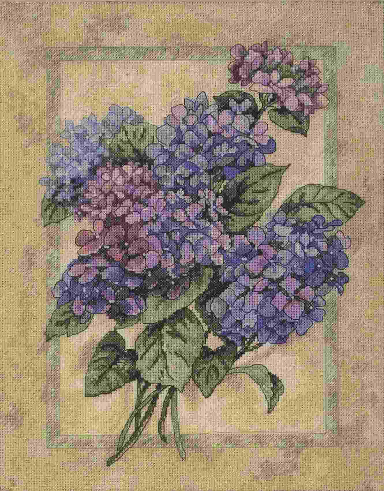 35022 Elegant Hydrangeas. Dimensions Gold 