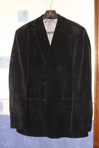 Пиджик ЧЁРНЫЙ вельвет. В офис и не только