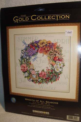 35040 Wreath Of All Seasons. Dimensions Gold 