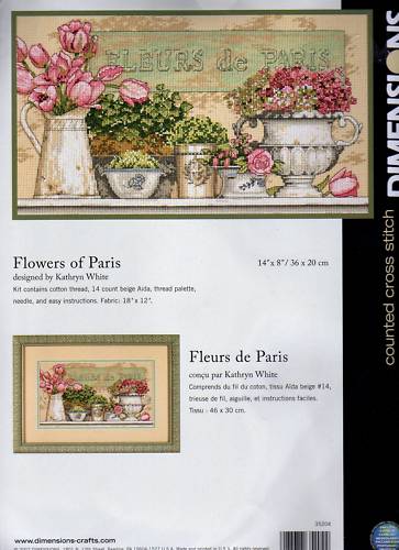 35204 Flowers of Paris. Dimensions 1