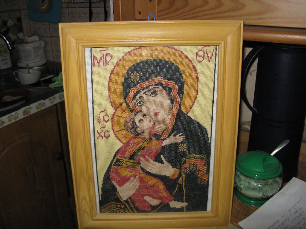 Владимирская Богоматерь. Вышивка