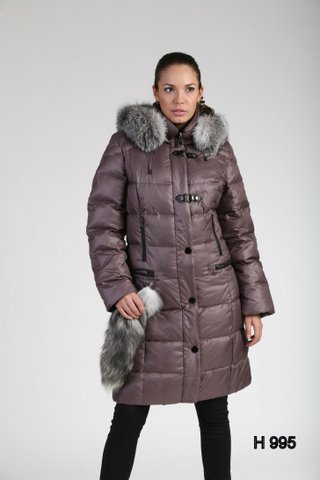 Н995 пальто пуховик (лисобурка)-4550 руб. Марнели