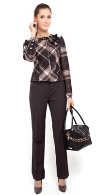 Коричневые брюки Classic Style. Пристрой