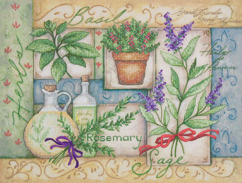 03241 Herb Collage. Dimensions 1