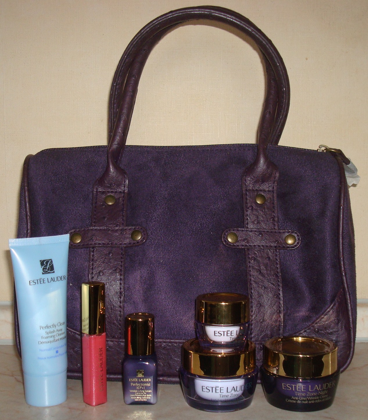 сумка EL фиолетовая с косметикой. Наборы косметики... элитка