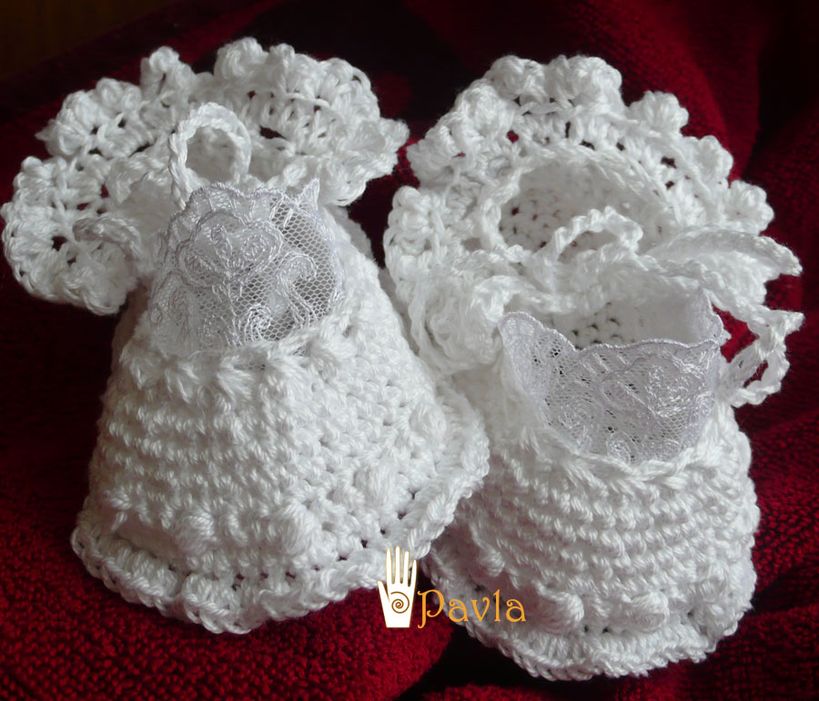 Крестильные пинетки 'Счастливые'. АВТОРСКИЕ ПИНЕТКИ