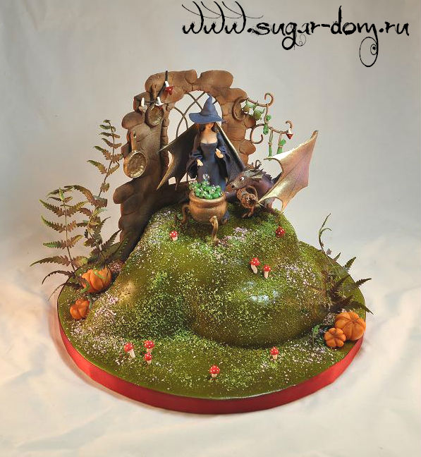 торт 'Ведьма и дракон'. 