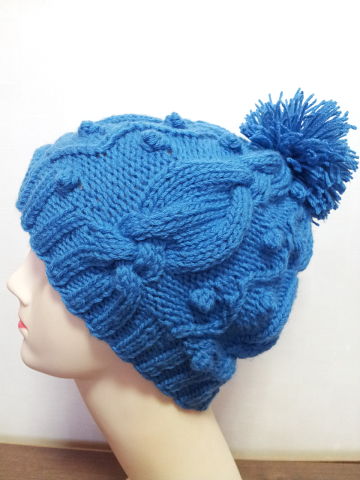 шапочка синяя. Головные уборы осенне -зимнего сезона