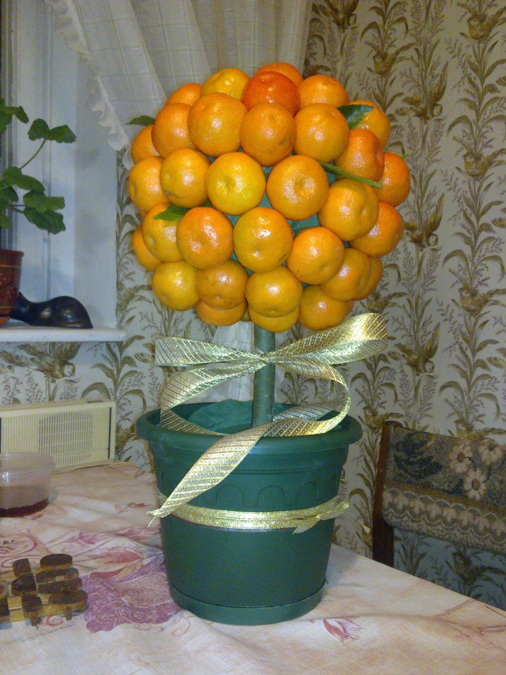 Мастер-класс «Дерево апельсин» из бисера