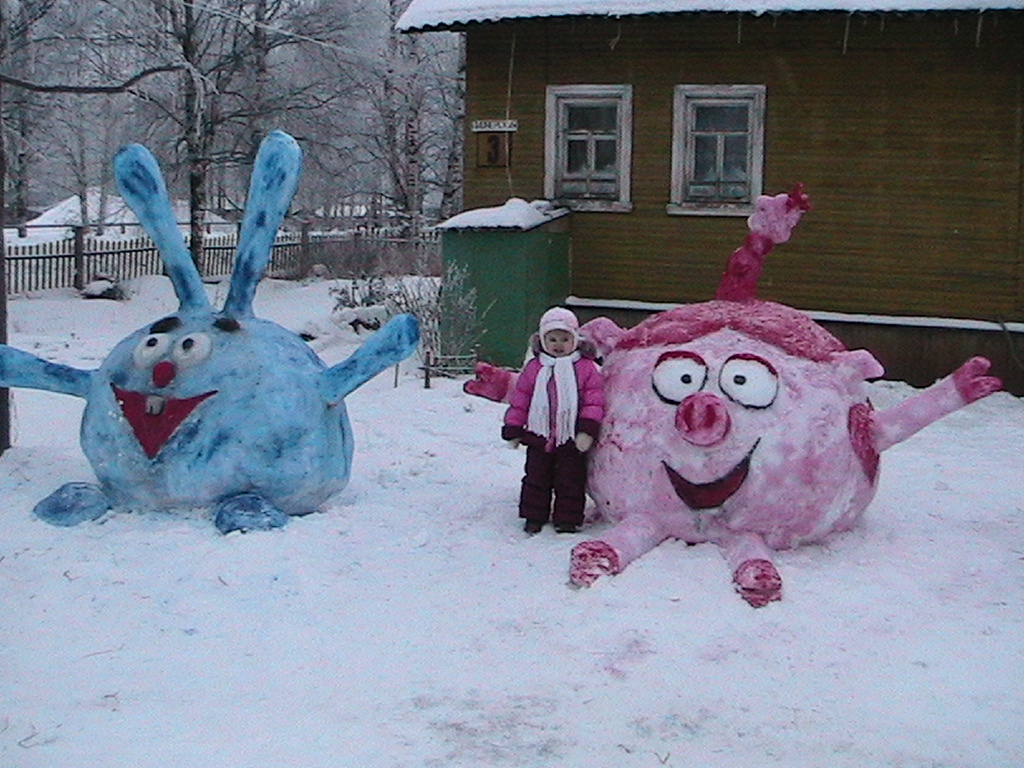 фигуры из снега своими руками фото