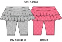 Лосины с юбкой для девочек (BGS12-10006). Лосины