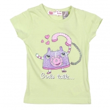 Футболка с кор. рукавом для девочек (BGS12-31006). Футболка