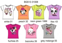 Футболка с кор. рукавом для девочек (BGS12-31008). Футболка