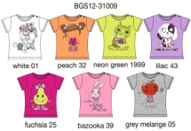 Футболка с кор. рукавом для девочек (BGS12-31009). Футболка