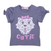 Футболка с кор. рукавом для девочек (BGS12-37008S). Футболка