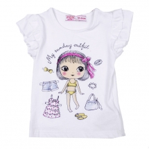 Футболка с кор. рукавом для девочек (BGS12-37019). Футболка