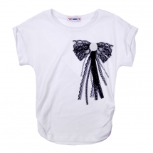 Футболка с кор. рукавом для девочек (KGS12-93003). Футболка