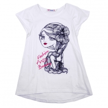 Футболка с кор. рукавом для девочек (KGS12-93006). Футболка