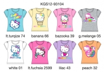 Футболка с кор. рукавом для девочек (KGS12-93104). Футболка