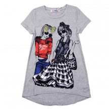 Футболка с кор. рукавом для девочек (KGS12-93703). Футболка