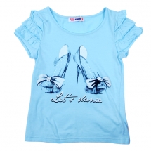 Футболка с кор. рукавом для девочек (KGS12-93708). Футболка