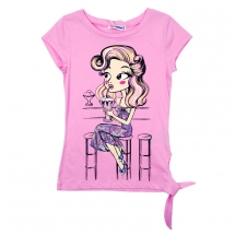 Футболка с кор. рукавом для девочек (KGS12-93713). Футболка