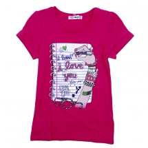 Футболка с кор. рукавом для девочек (KGS12-93718). Футболка