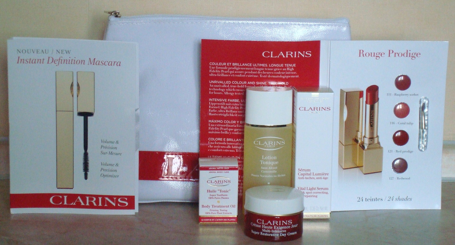 набор КЛАРАНС с жёлтым тоником. Наборы косметики... элитка