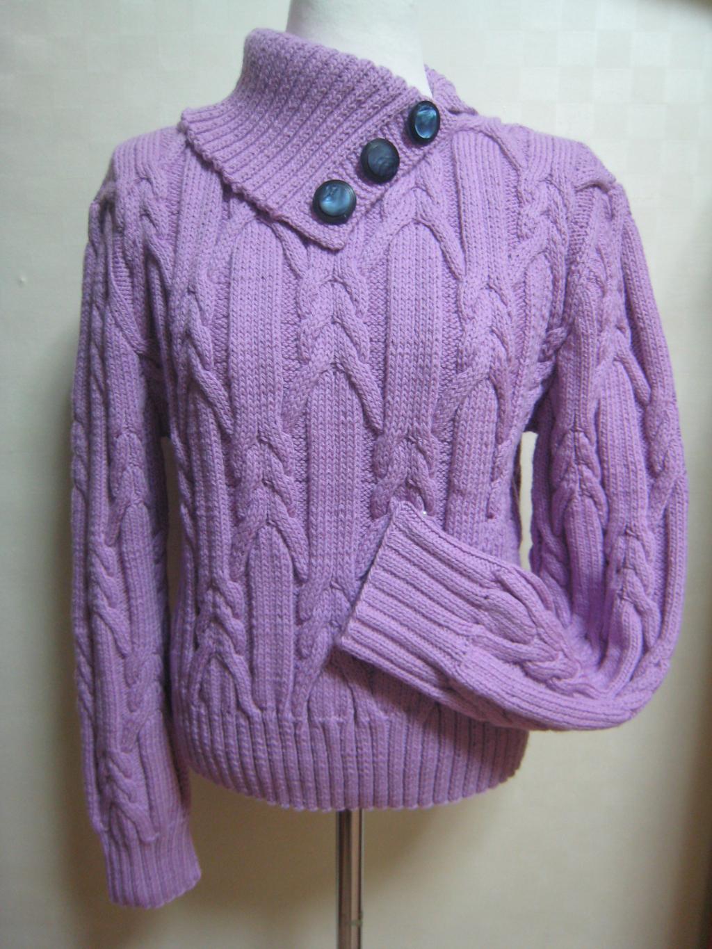 Оригинальная кофта с широким воротником. Кофты, пуловеры