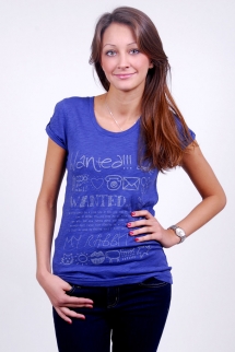 Футболка женская с коротким рукавом (LS12-1213). Футболка с коротким рукавом