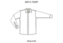 Рубашка мужская с длинным рукавом (MS12-7500P). Рубашка с длинным рукавом