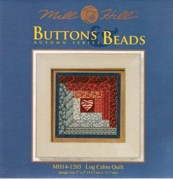 MH14-1203 Log Cabin Quilt. Mill Hill