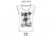 Футболка женская с коротким рукавом (LS12-1014). Футболка с коротким рукавом