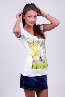 Футболка женская с коротким рукавом (LS12-1010). Футболка с коротким рукавом