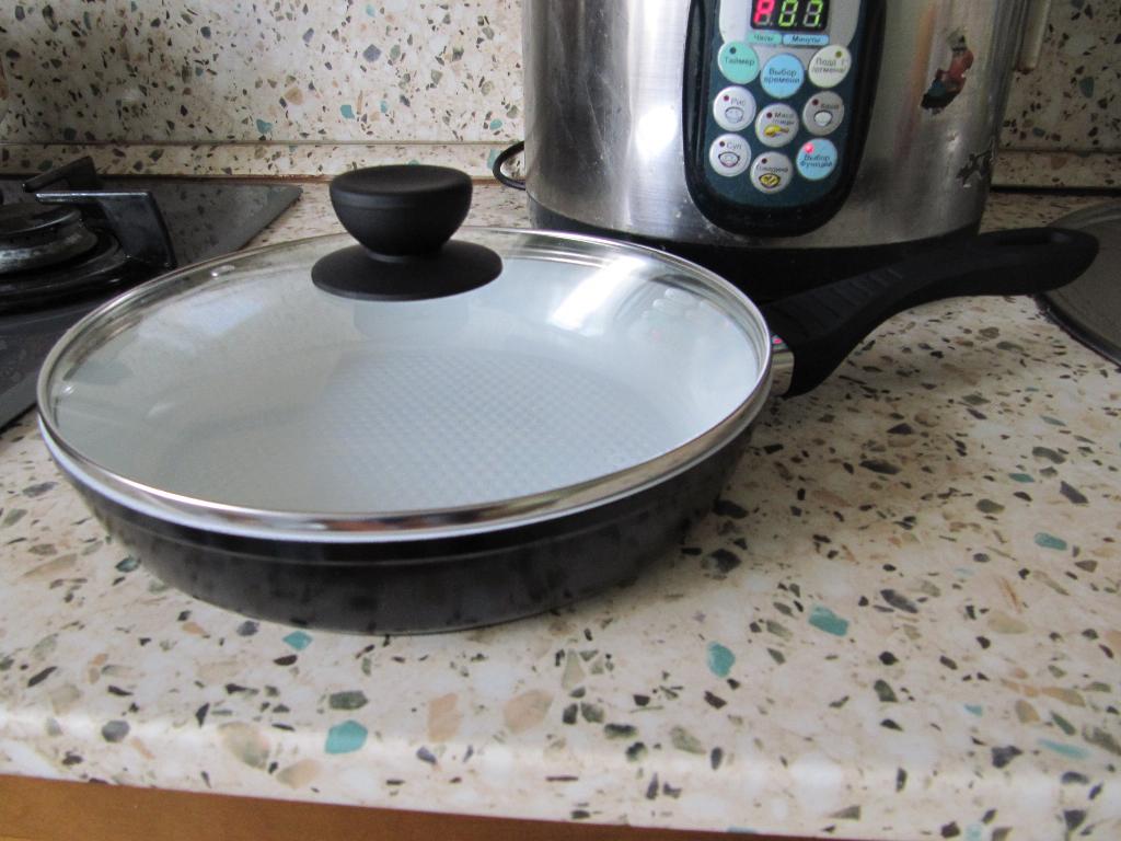 Сковорода We*len 24см с крышой с керам.покрытием. Посуда WEL*EN