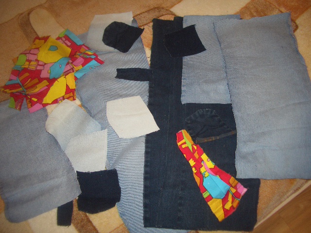 Куски джинсы. Рукоделие