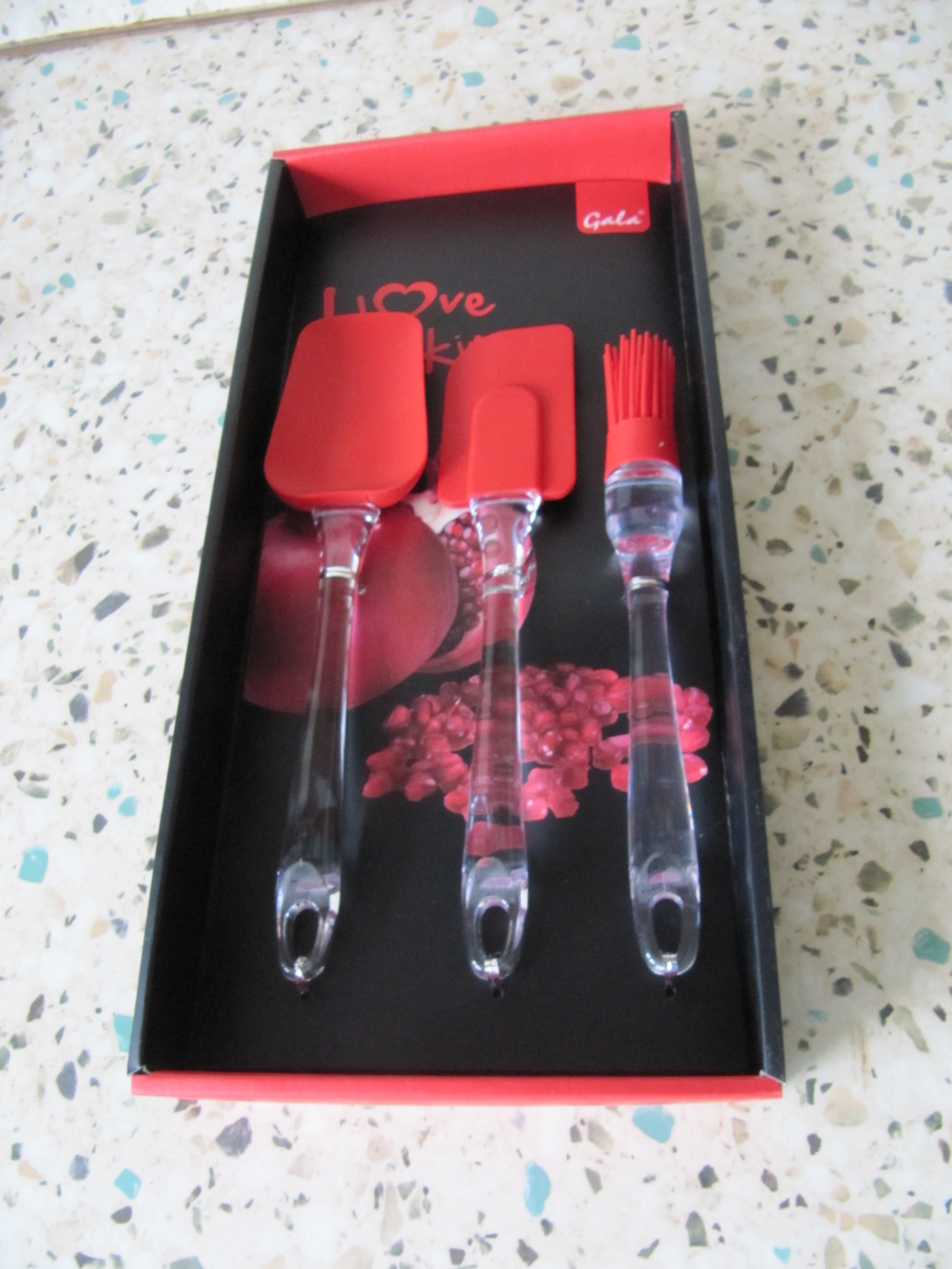 Набор 2 лопатки+круглая кисточка. Силикон