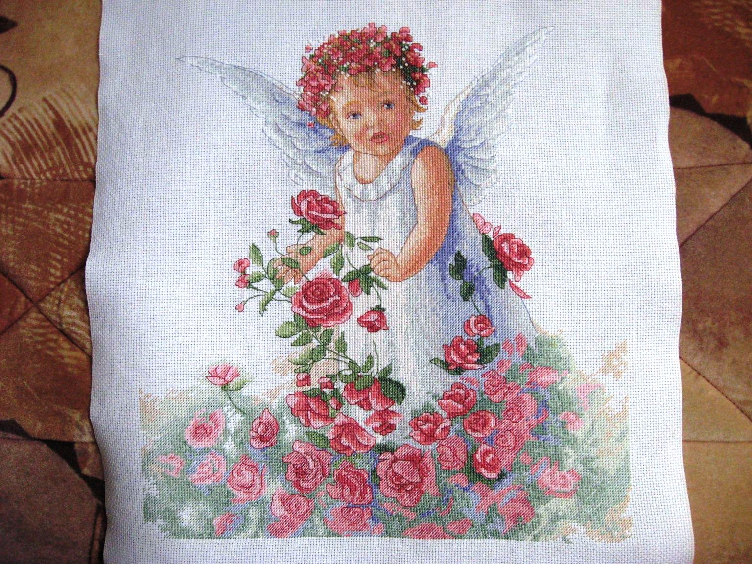 Dimensions Rose Petal Angel_. моя вышивка