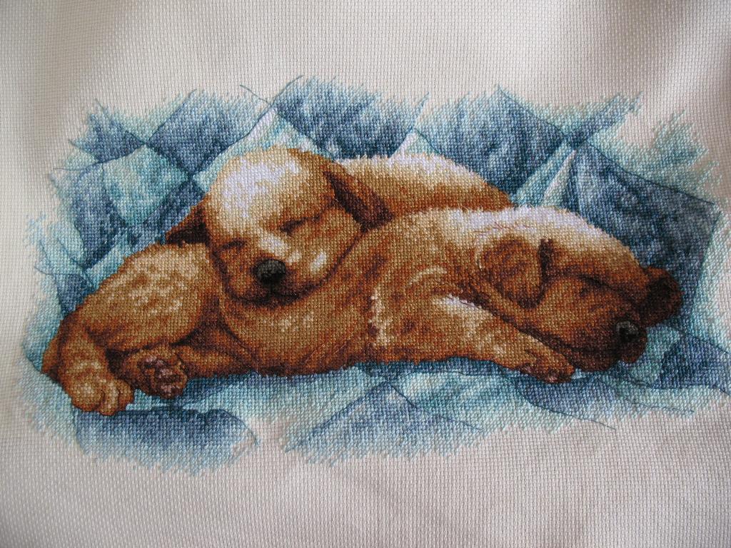 Dimensions 'Peaceful Puppies'. набор.  Вышивка