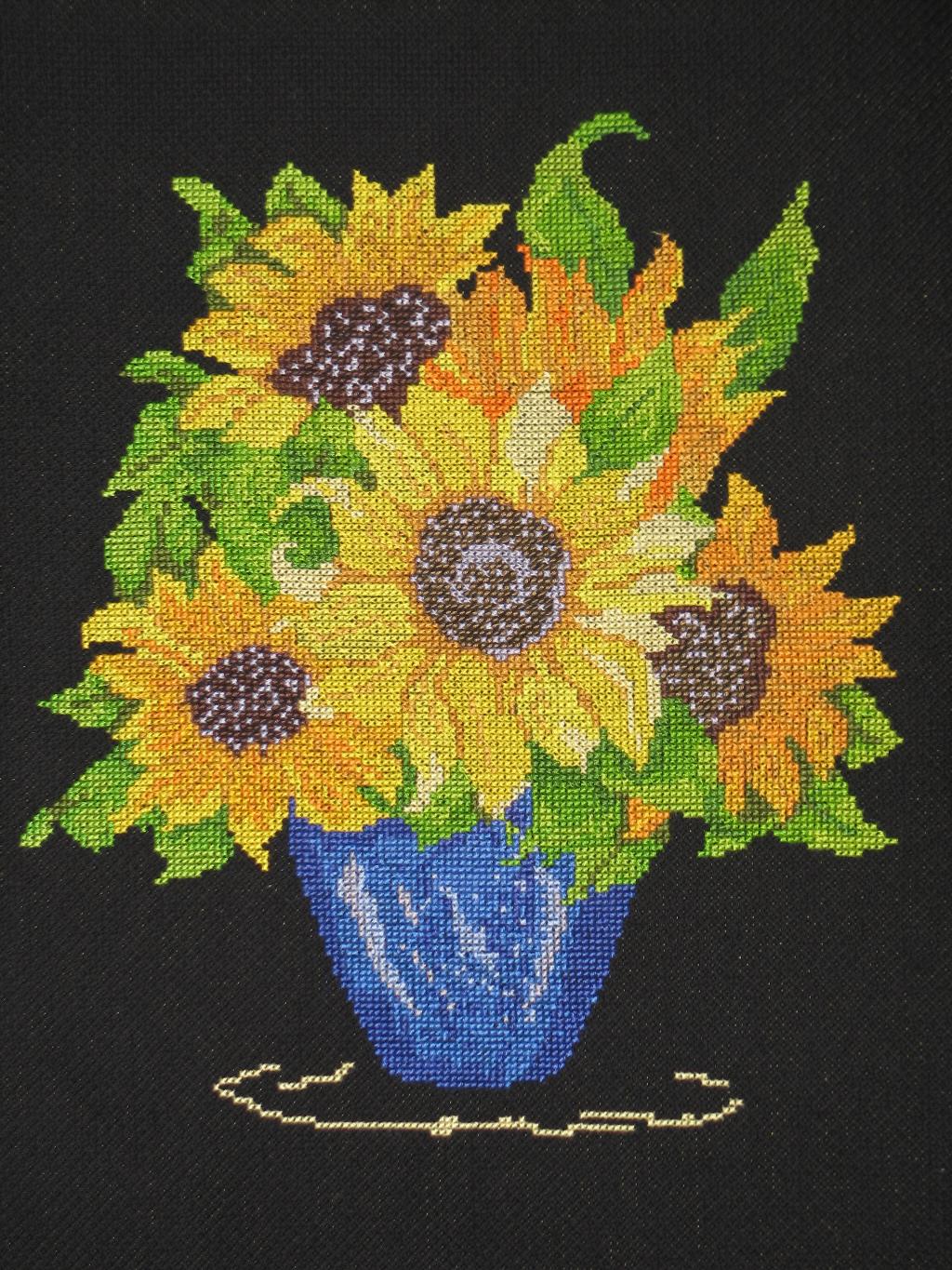 Подсолнухи. Мои вышивки