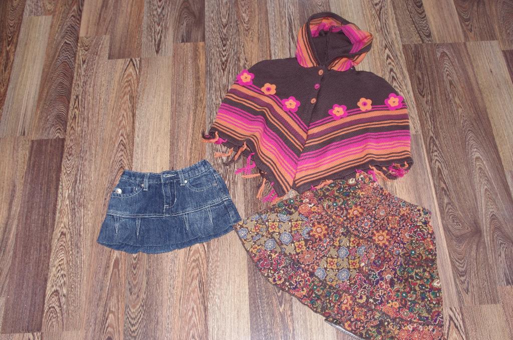 пончо+джинс юбка+вельвет юбка-350. ЗАБРАЛИ