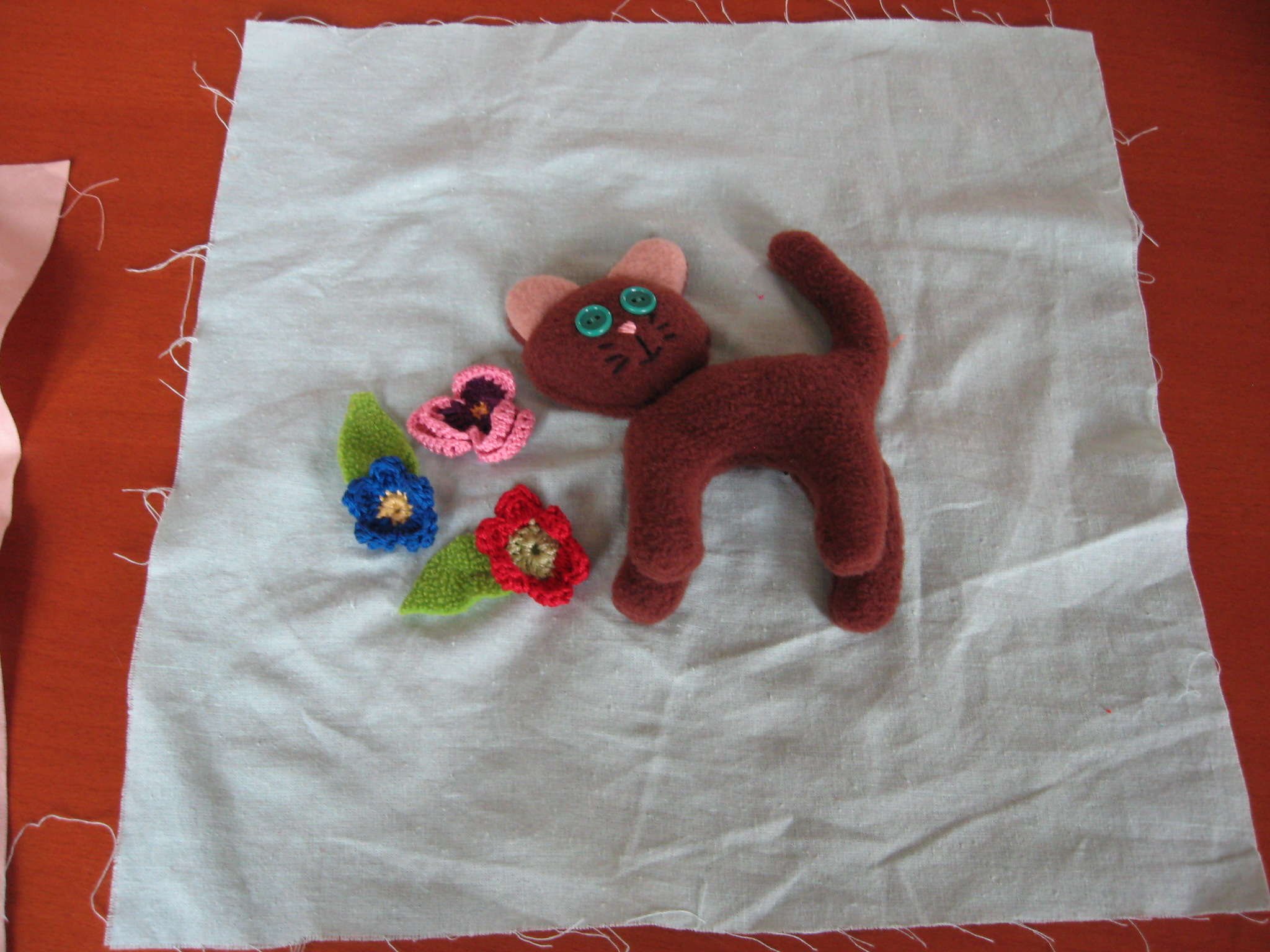 kot. A. kwadraciki paluszkowe